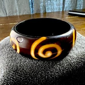 Wooden Chunky Bangle Bracelet